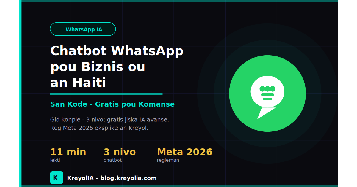 Chatbot WhatsApp pou biznis haïtyen — Kreyol IA